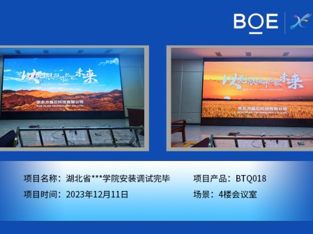 湖北湖北省**學院4樓會議室BTQ018安裝調試完畢